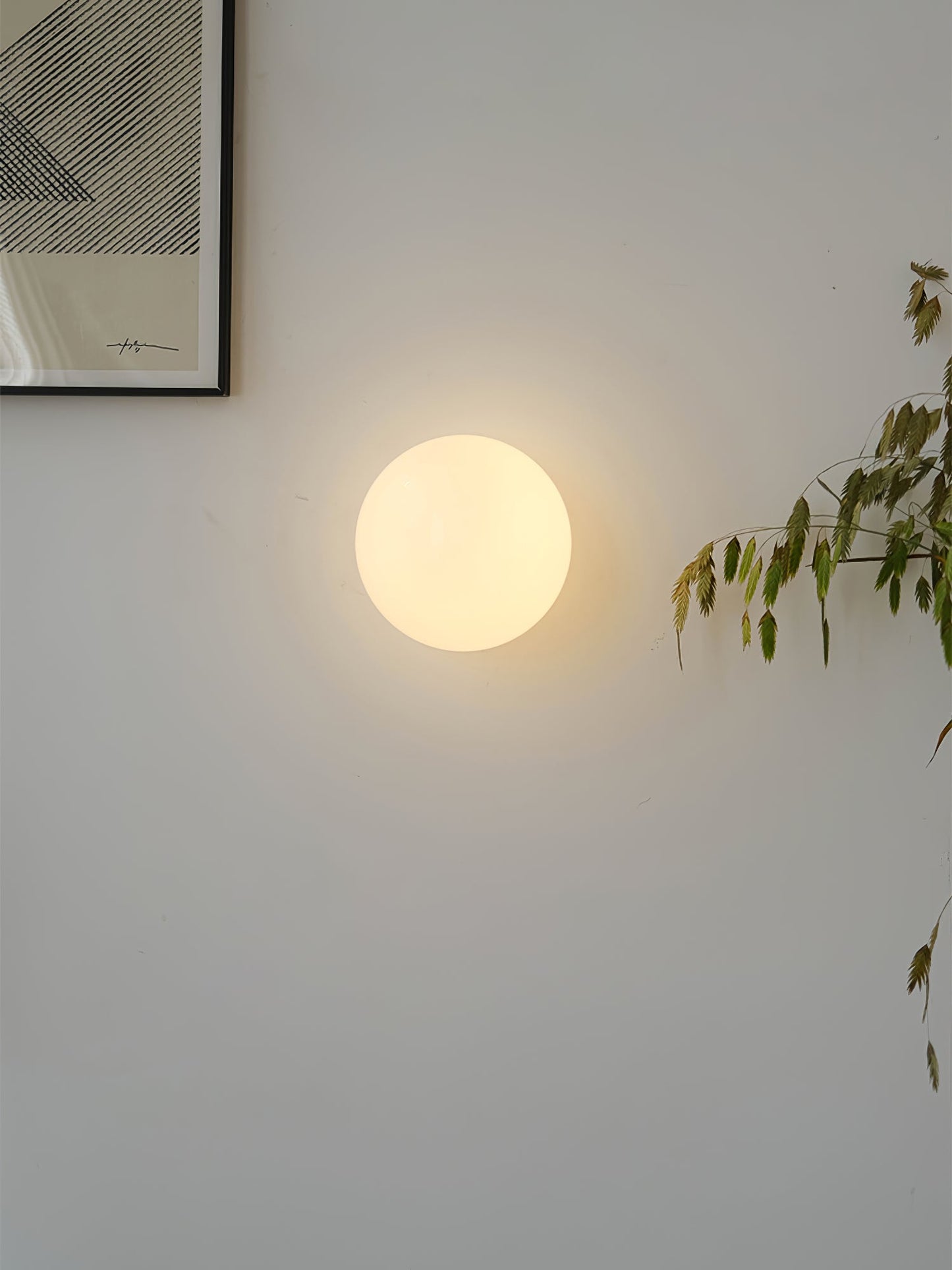 Glass Mini Orb Wall Lamp - LED Indoor Light Fixture