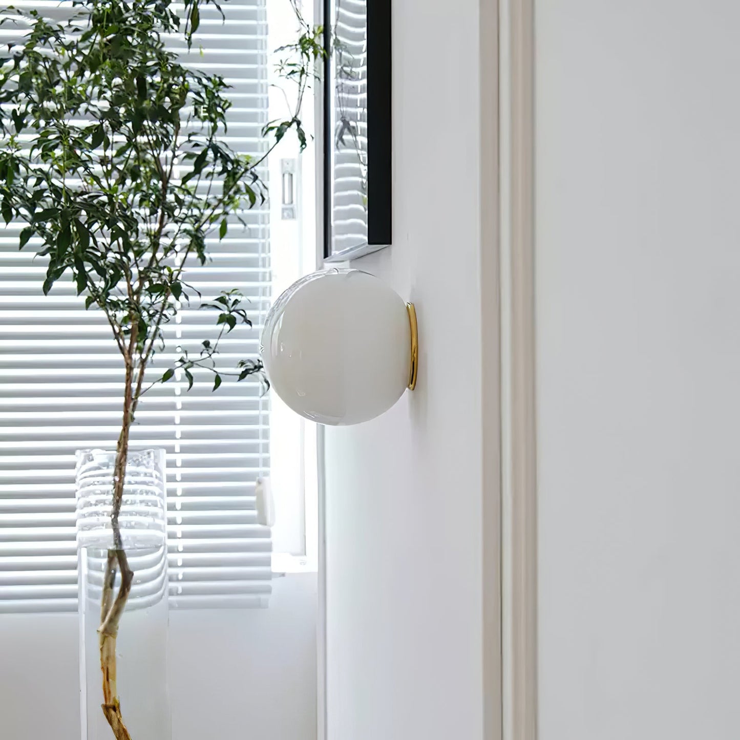 Glass Mini Orb Wall Lamp - LED Indoor Light Fixture