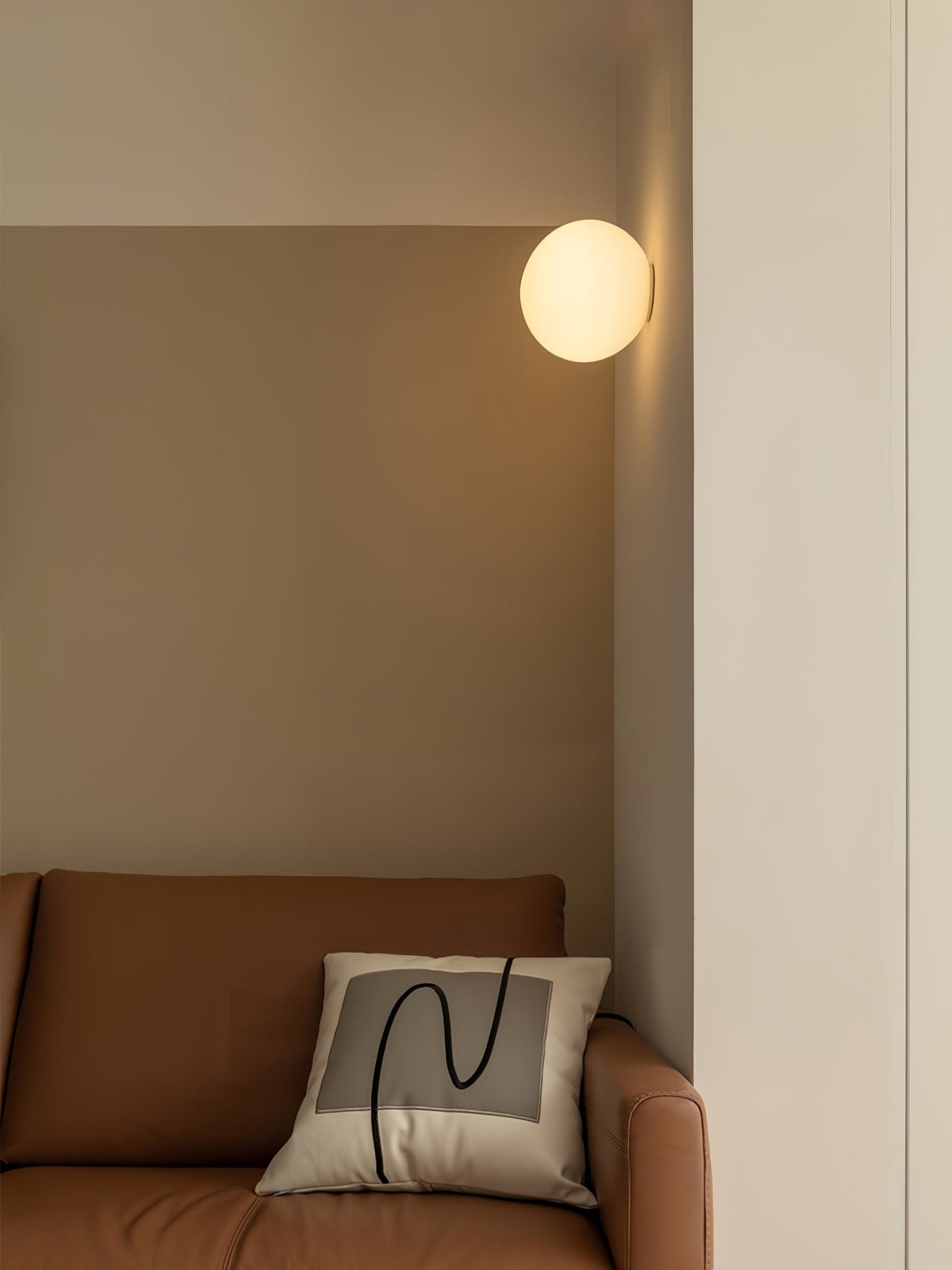 Glass Mini Orb Wall Lamp - LED Indoor Light Fixture