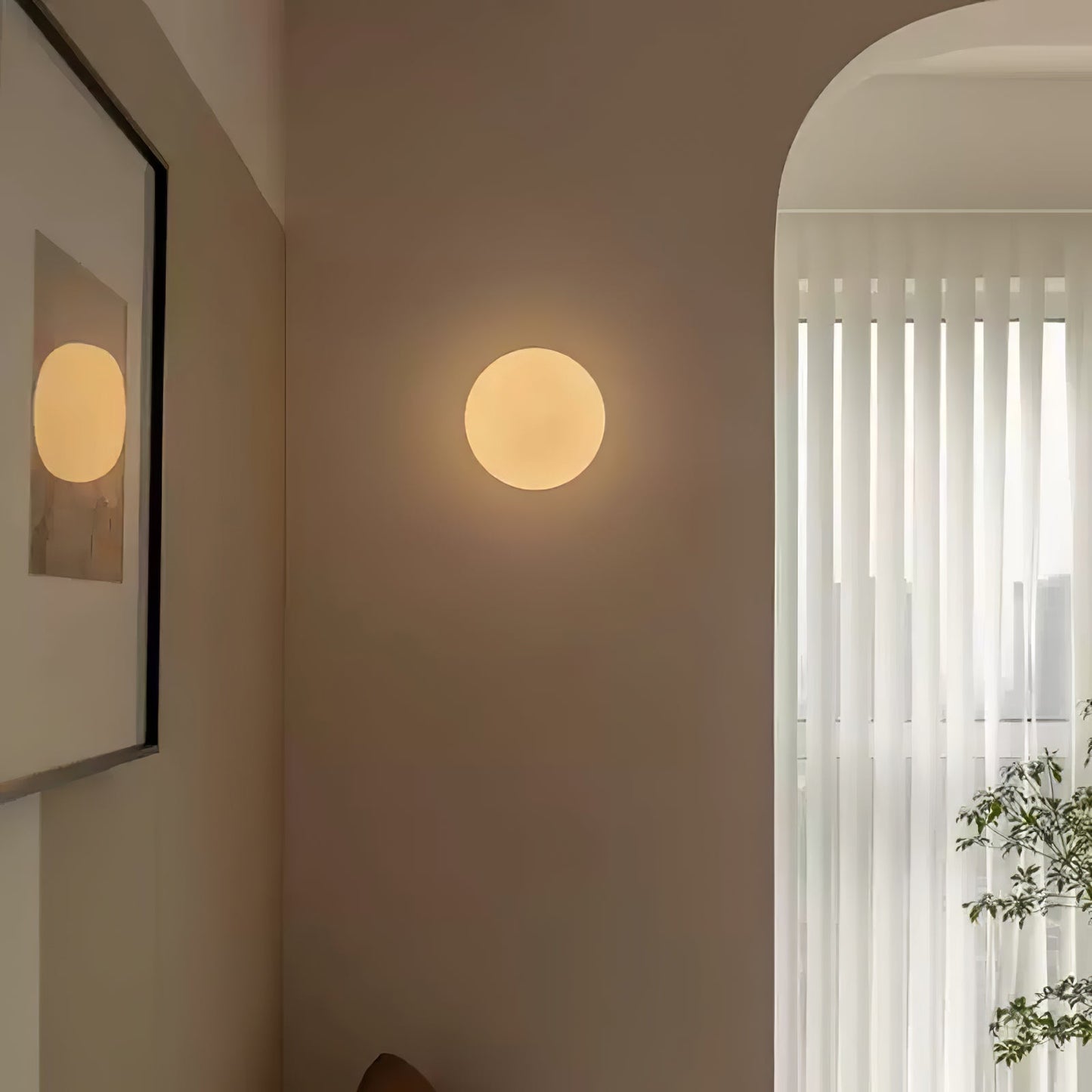 Glass Mini Orb Wall Lamp - LED Indoor Light Fixture