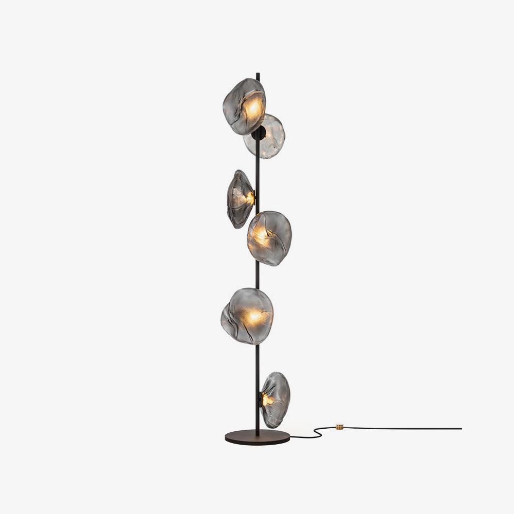 Glass Mesh Petals Floor Lamp with LED Shades - Stylish Design