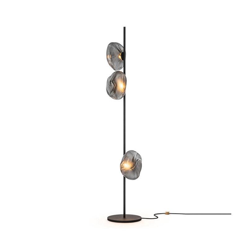 Glass Mesh Petals Floor Lamp with LED Shades - Stylish Design