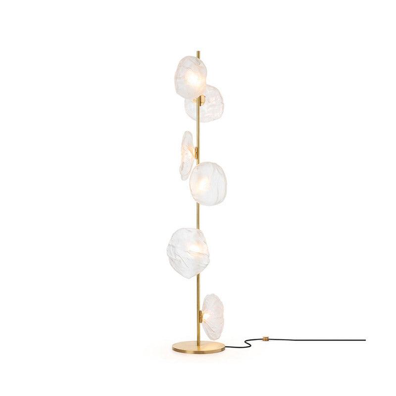 Glass Mesh Petals Floor Lamp with LED Shades - Stylish Design