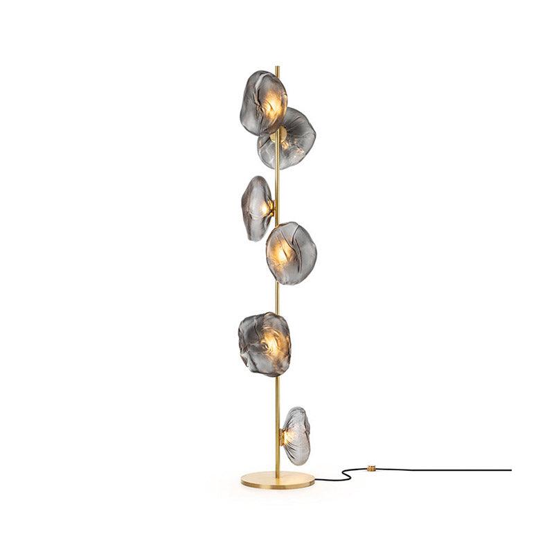 Glass Mesh Petals Floor Lamp with LED Shades - Stylish Design