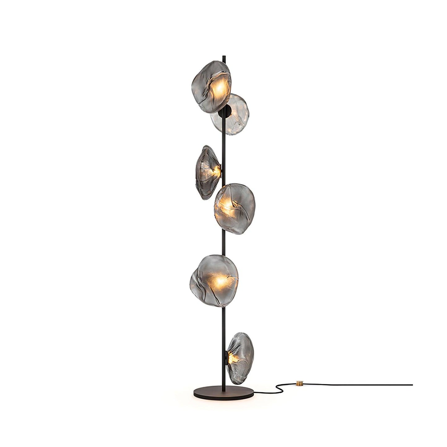 Glass Mesh Petals Floor Lamp with LED Shades - Stylish Design