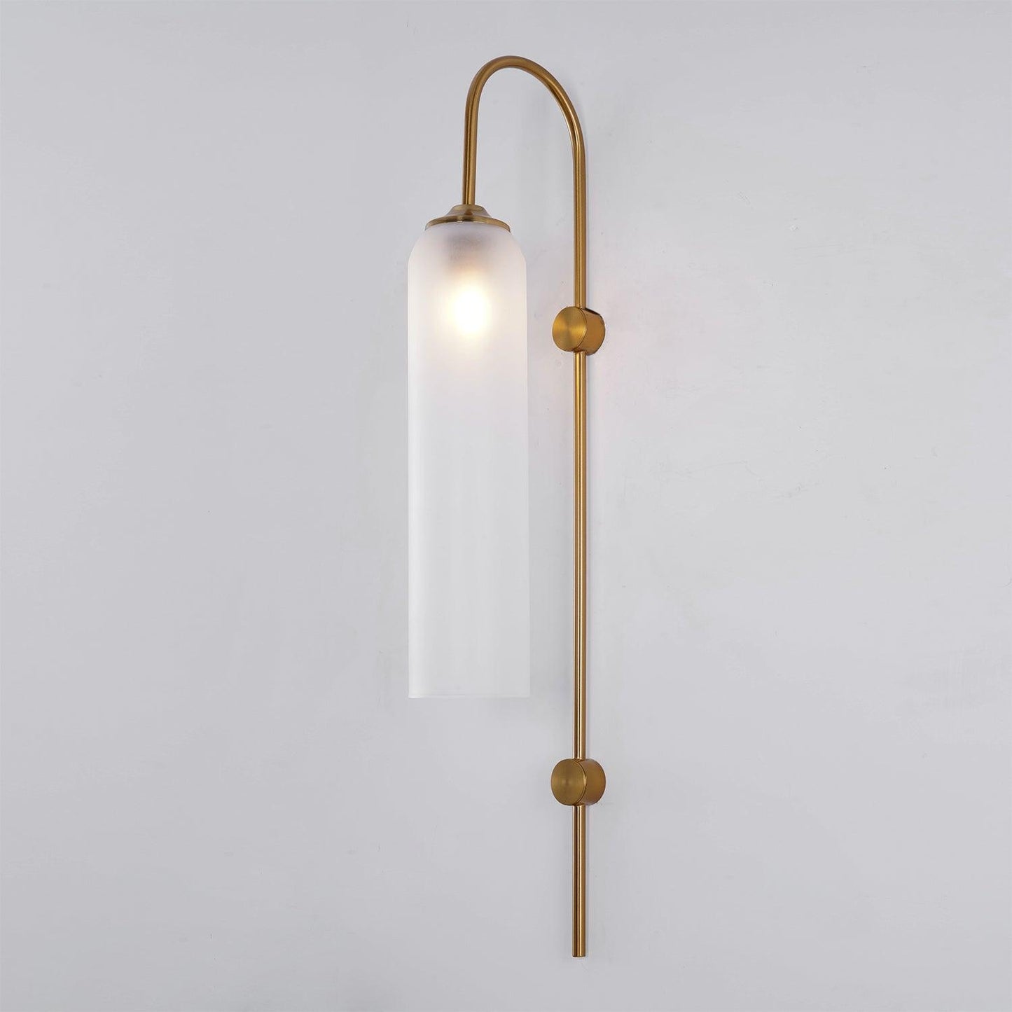 Modern Glass Wall Lamp Sconce - LED, Black & Gold Finish