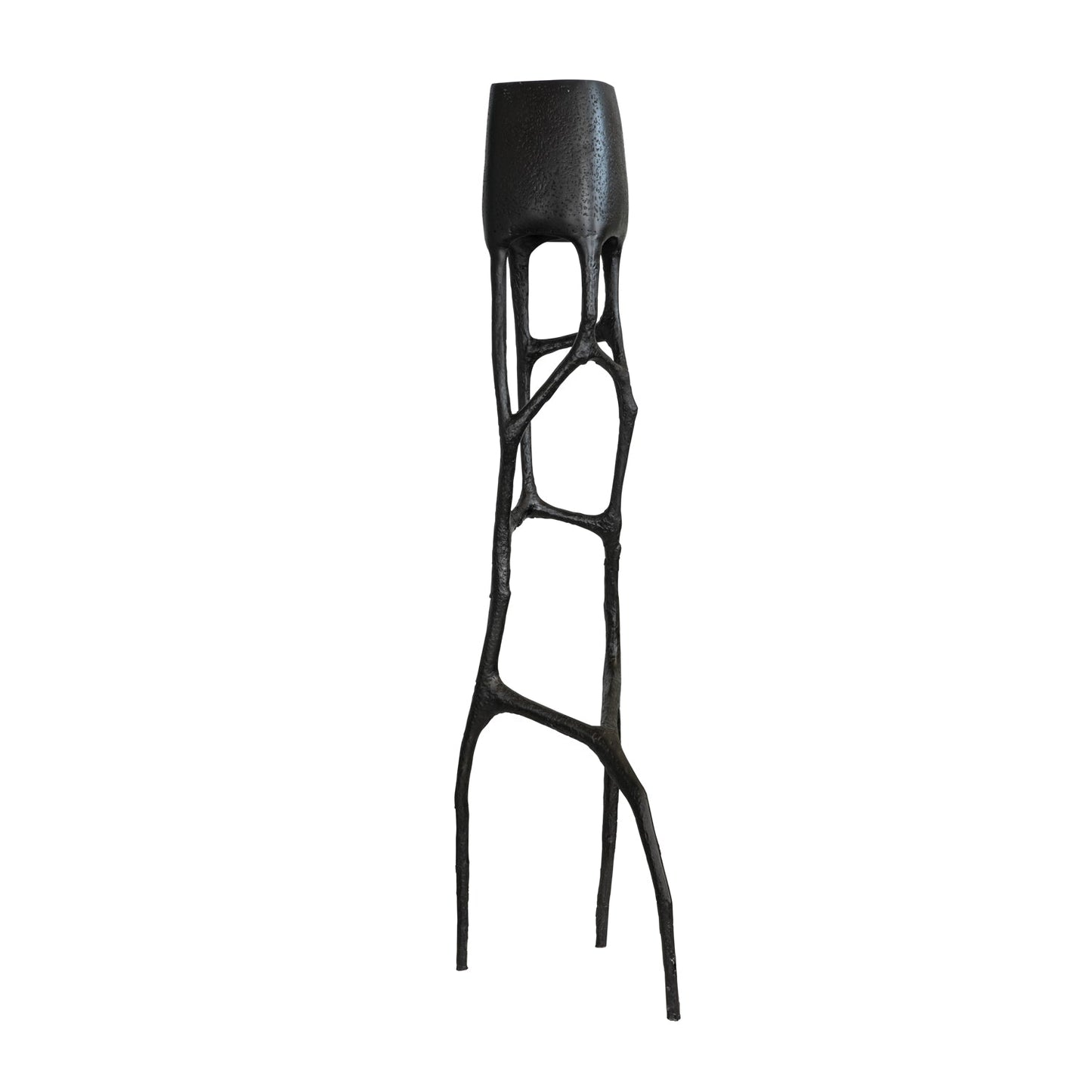 Gothic Sculpture Floor Lamp with LED Light - Black Design