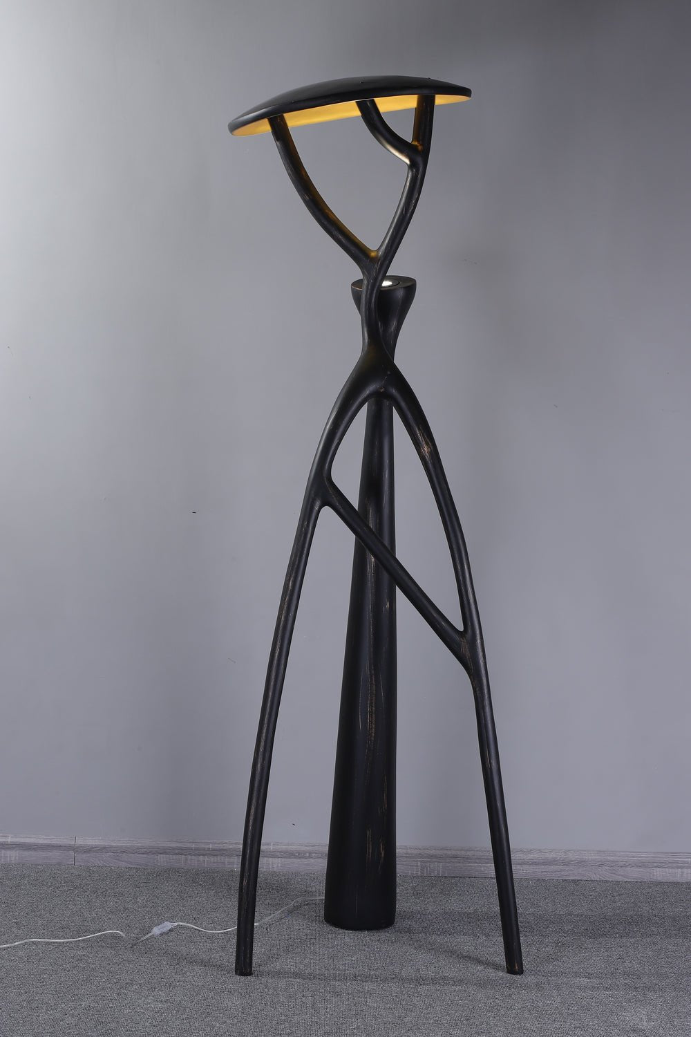 Gothic Tree Sculpture Floor Lamp with Integrated LED Lighting