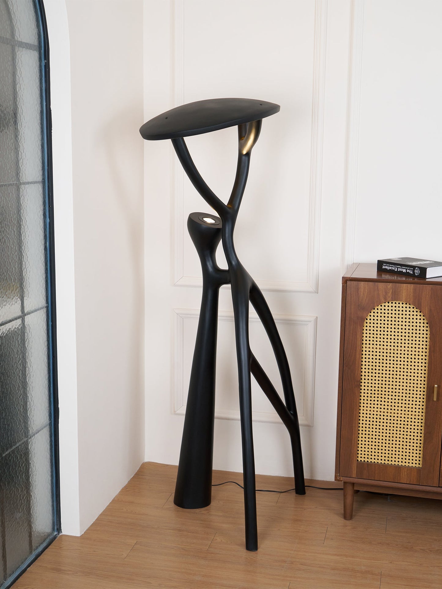 Gothic Tree Sculpture Floor Lamp with Integrated LED Lighting