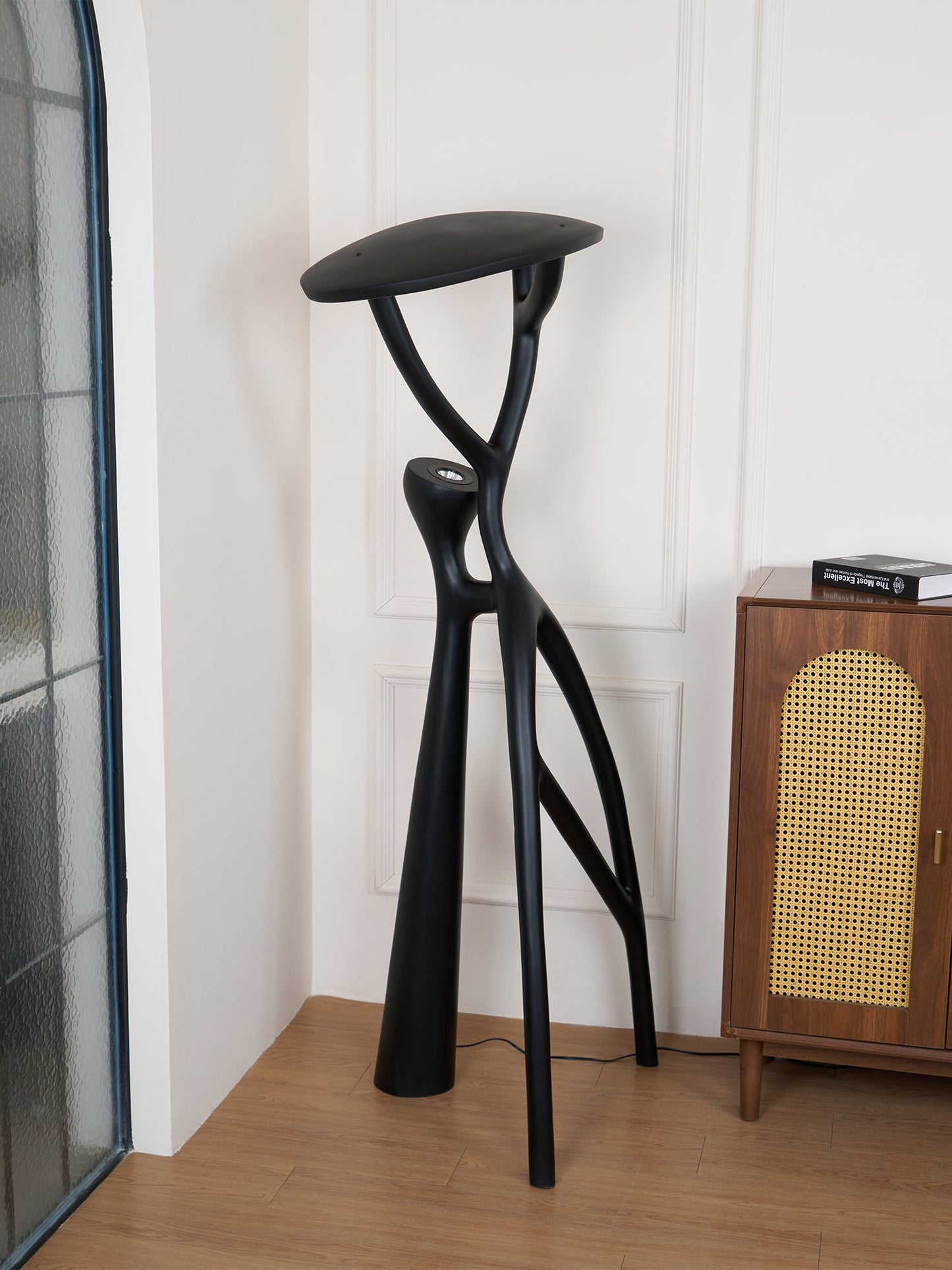 Gothic Tree Sculpture Floor Lamp with Integrated LED Lighting