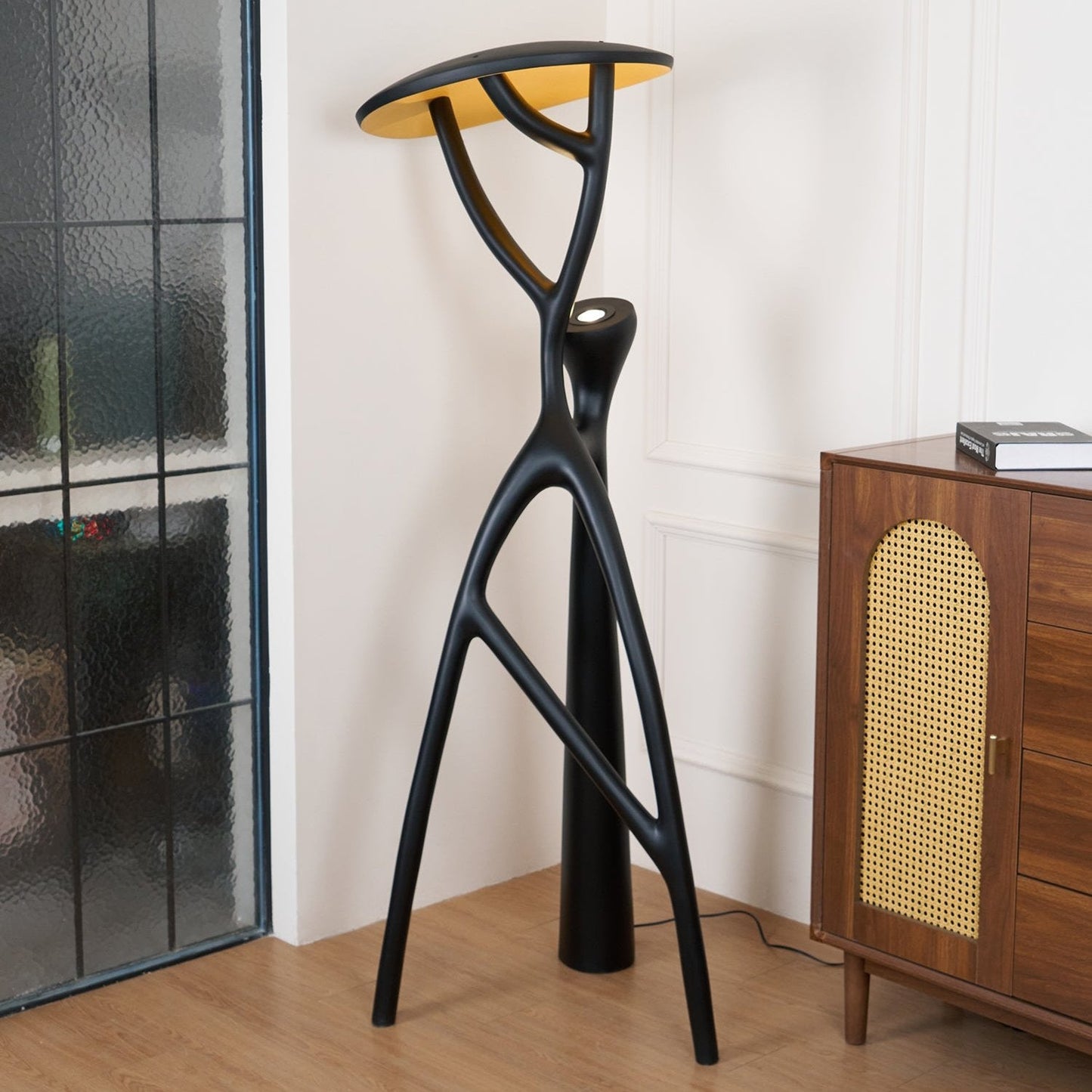 Gothic Tree Sculpture Floor Lamp with Integrated LED Lighting