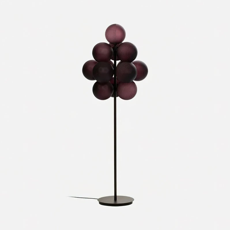 Grape Floor Lamp - Black Metal and Glass Indoor Lighting