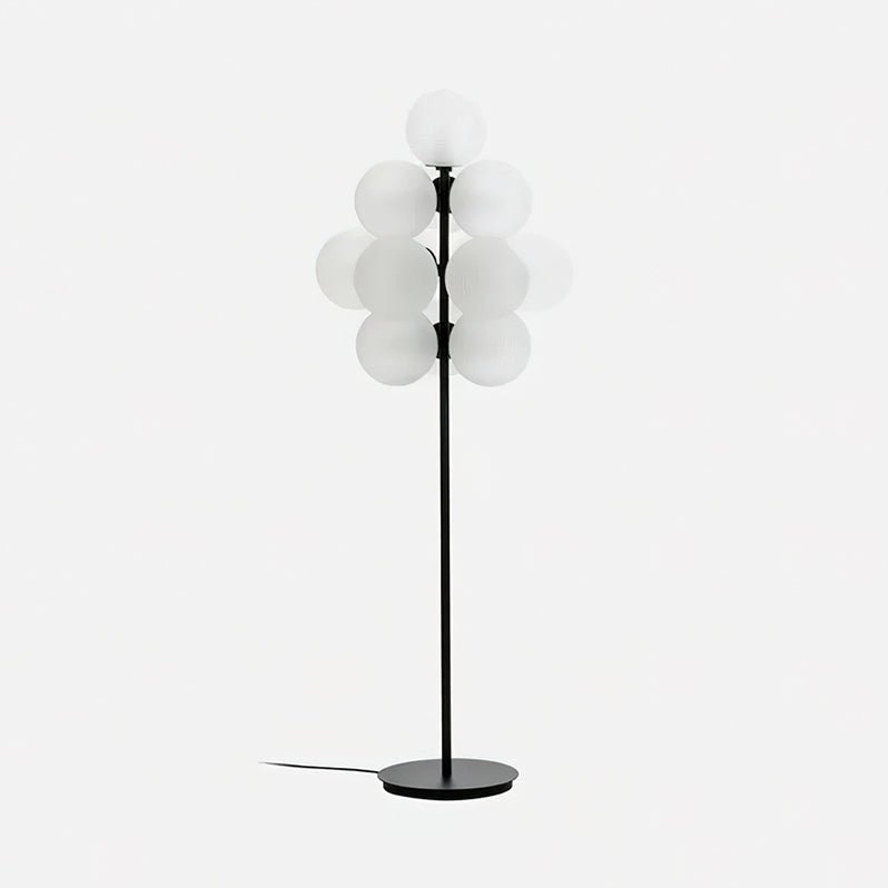 Grape Floor Lamp - Black Metal and Glass Indoor Lighting