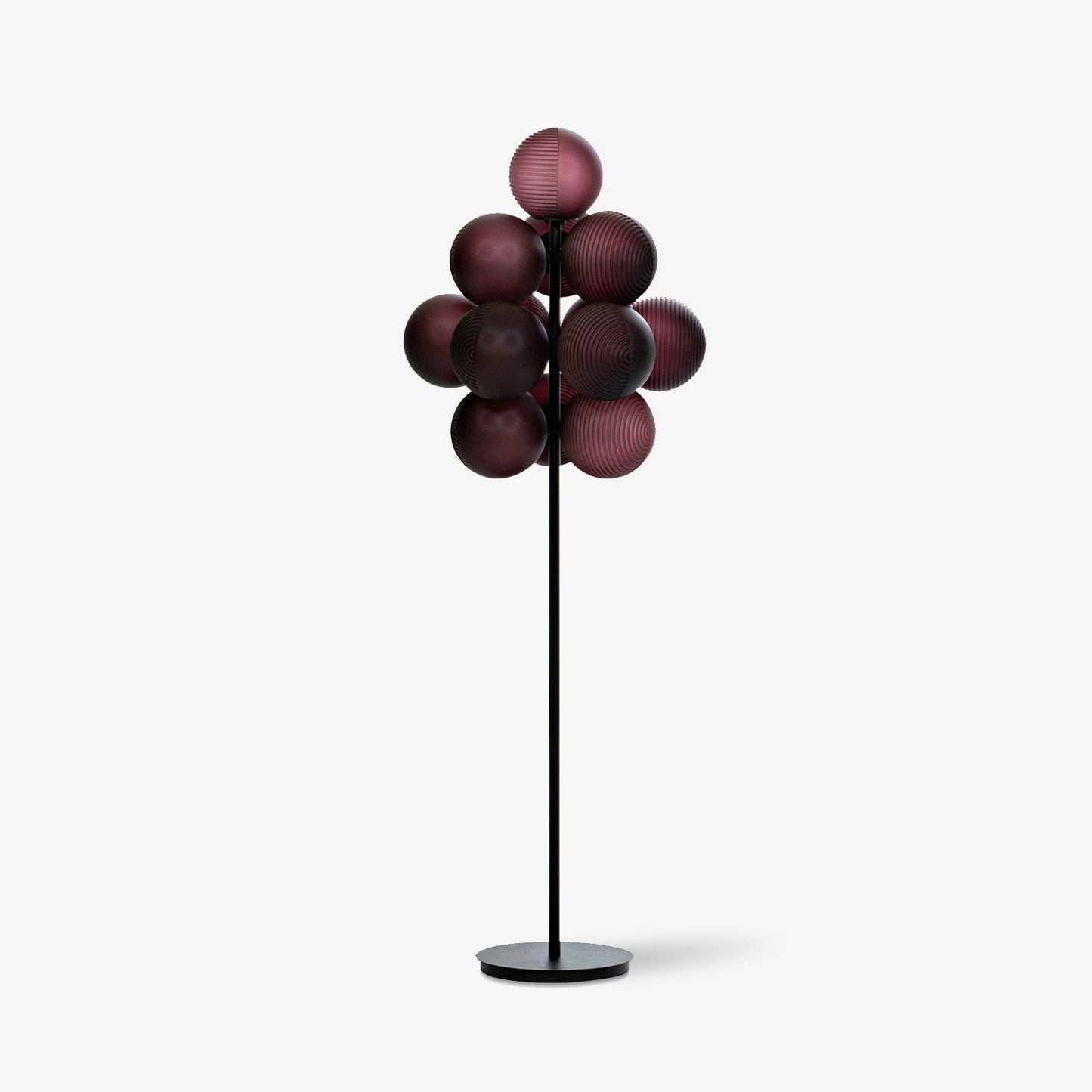 Grape Floor Lamp - Black Metal and Glass Indoor Lighting