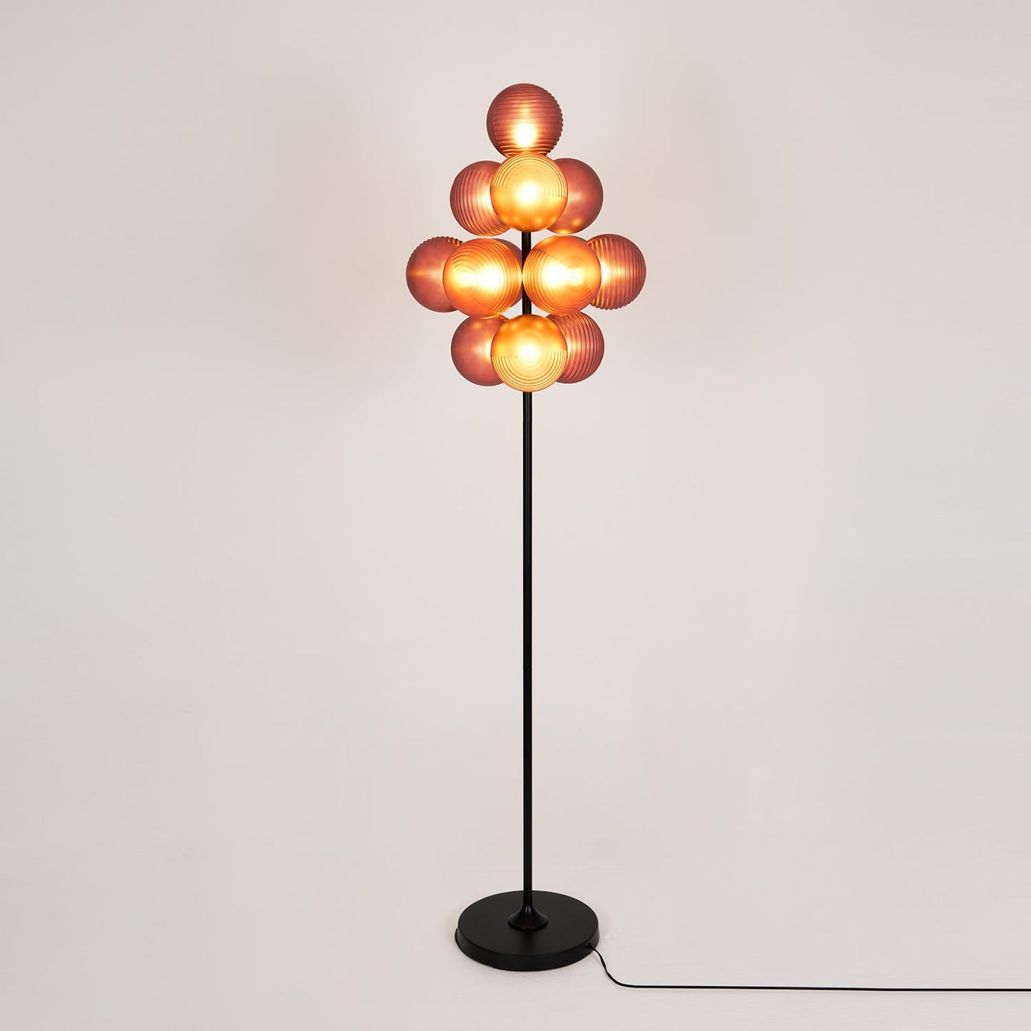 Grape Floor Lamp - Black Metal and Glass Indoor Lighting