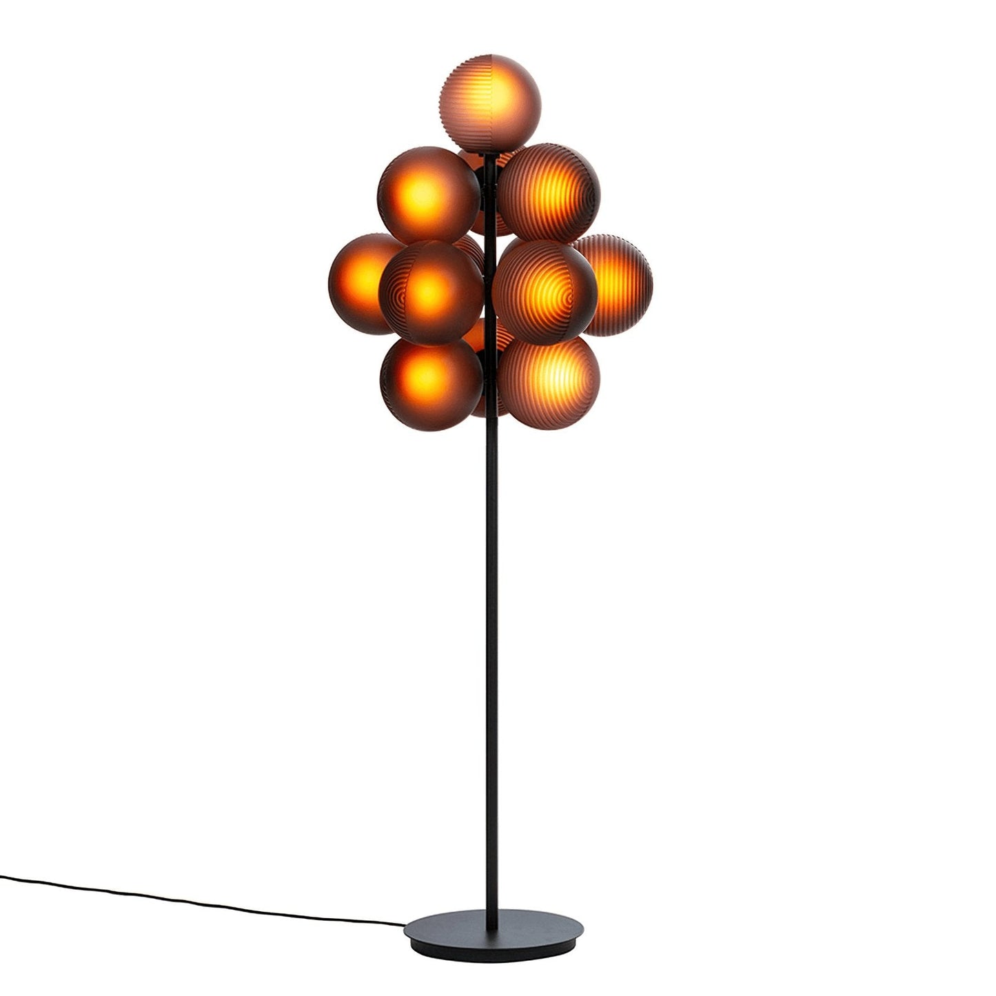 Grape Floor Lamp - Black Metal and Glass Indoor Lighting