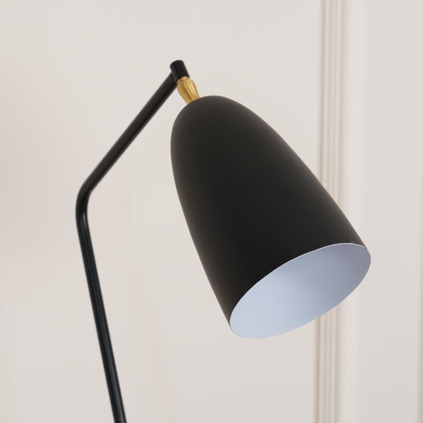 Lean Floor Lamp - Adjustable Metal LED Task Light, Black