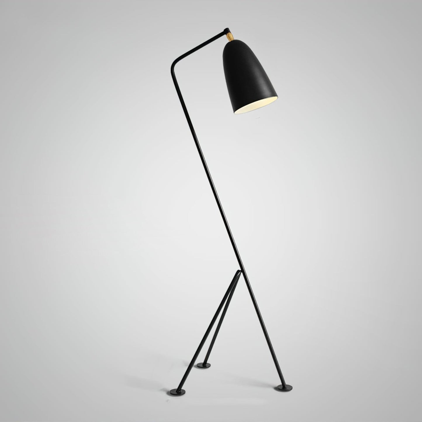 Lean Floor Lamp - Adjustable Metal LED Task Light, Black