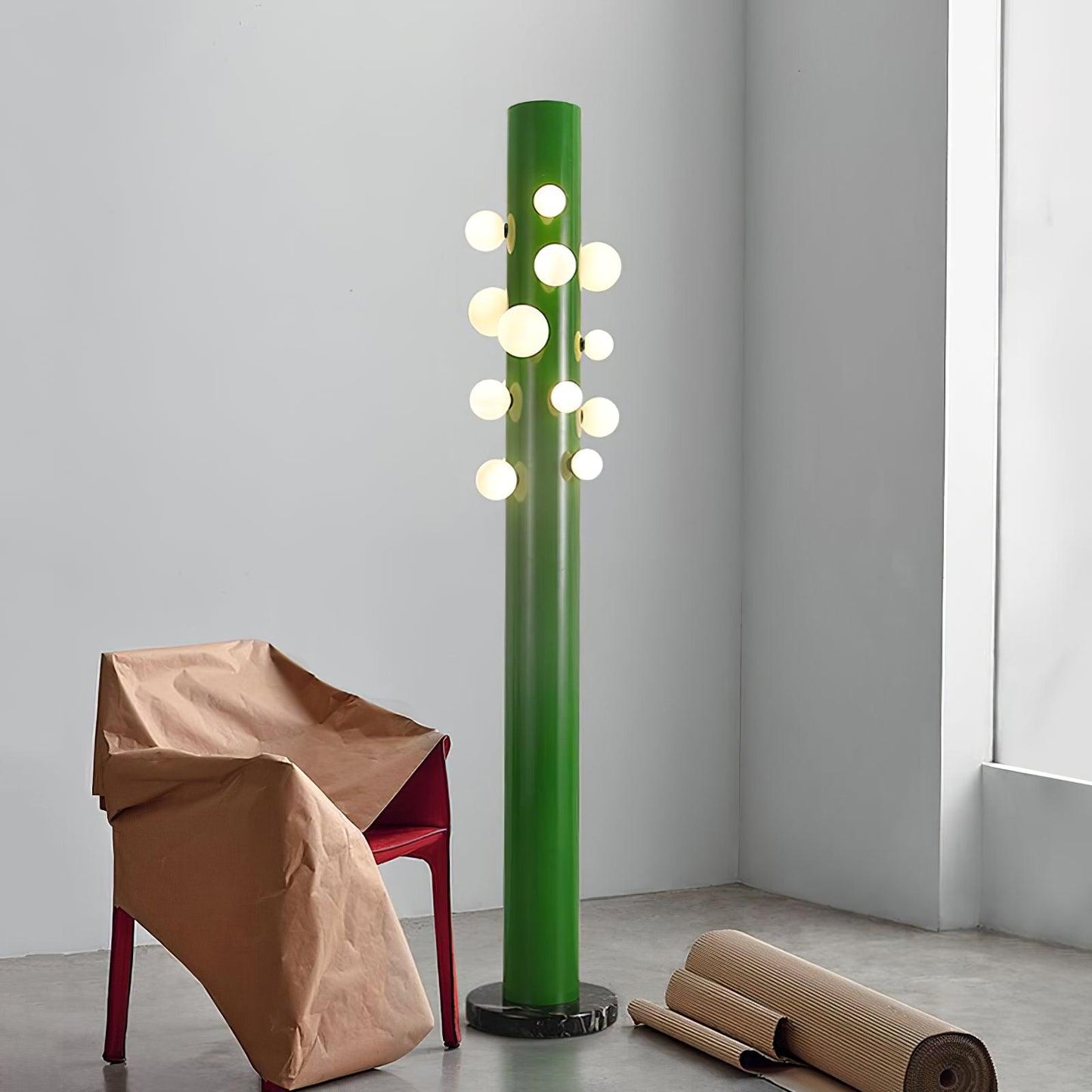 Green Apes Floor Lamp - LED Metal Glass Indoor Lighting