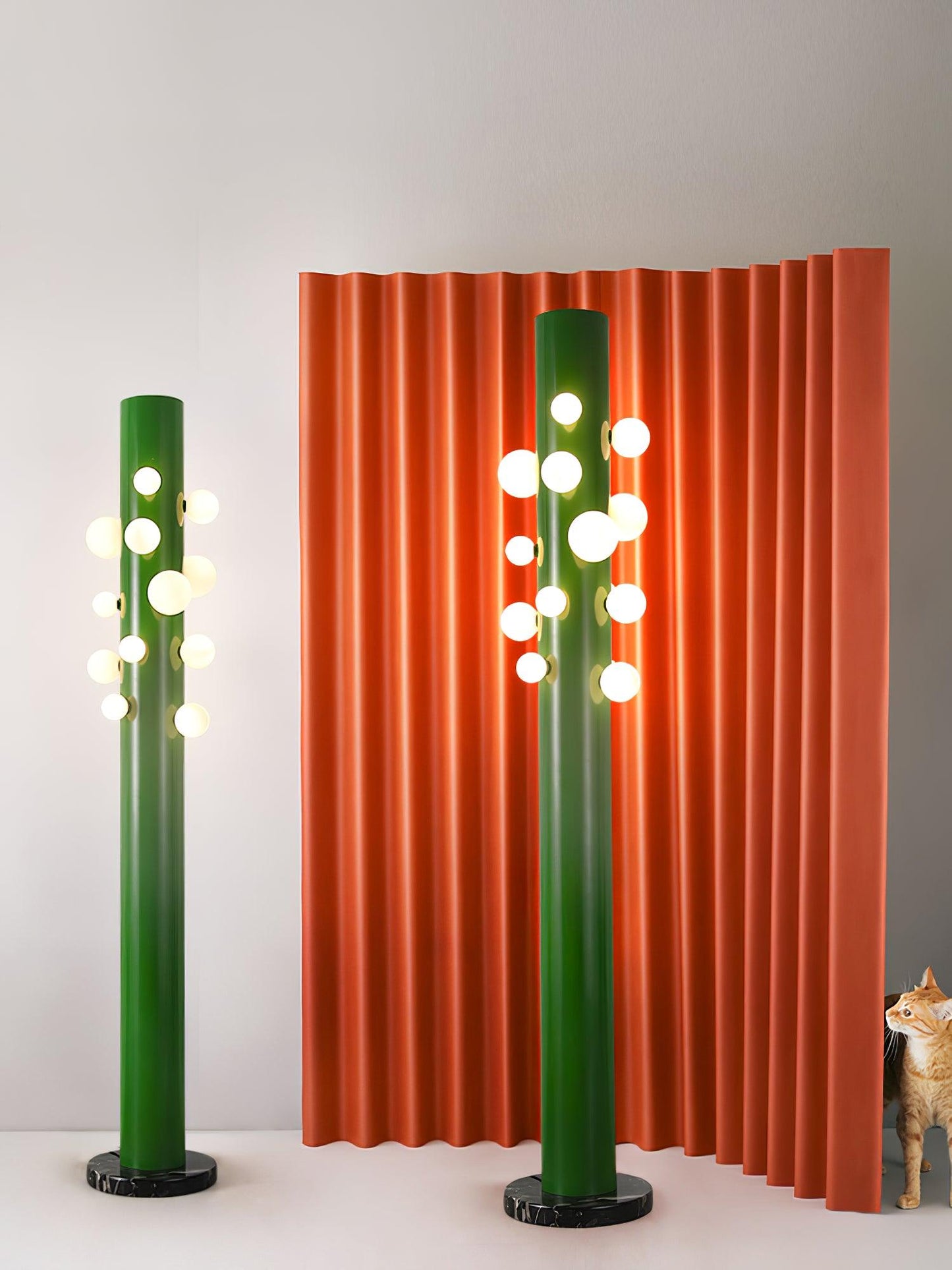 Green Apes Floor Lamp - LED Metal Glass Indoor Lighting