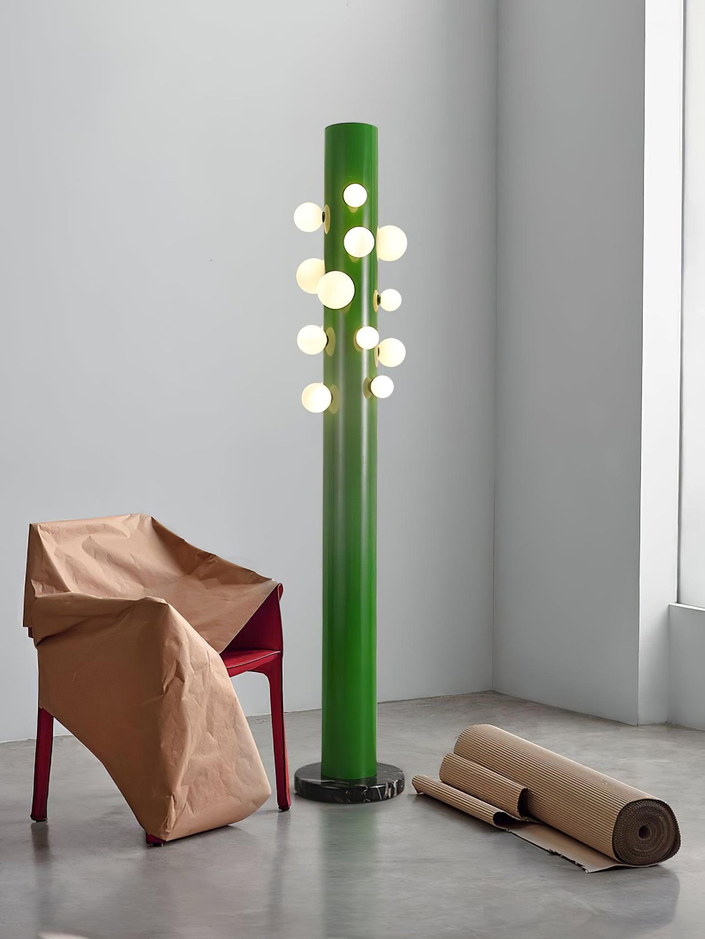Green Apes Floor Lamp - LED Metal Glass Indoor Lighting