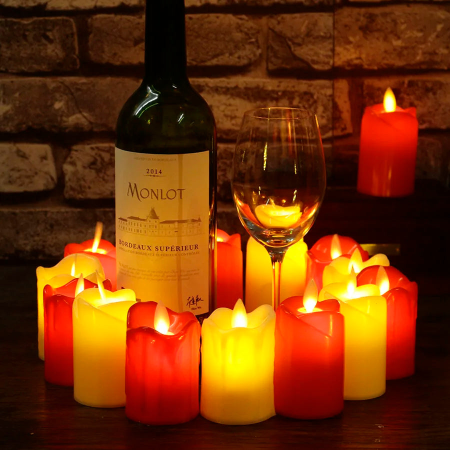 LED Flameless Tea Lights for Parties and Birthdays - Set of 3