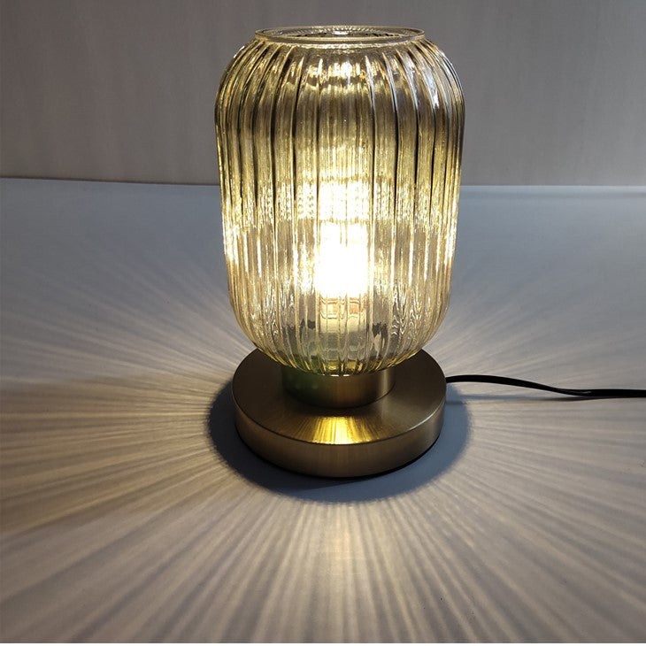 Nordic Glass Table Lamp – Modern Stained Glass Accent Light
