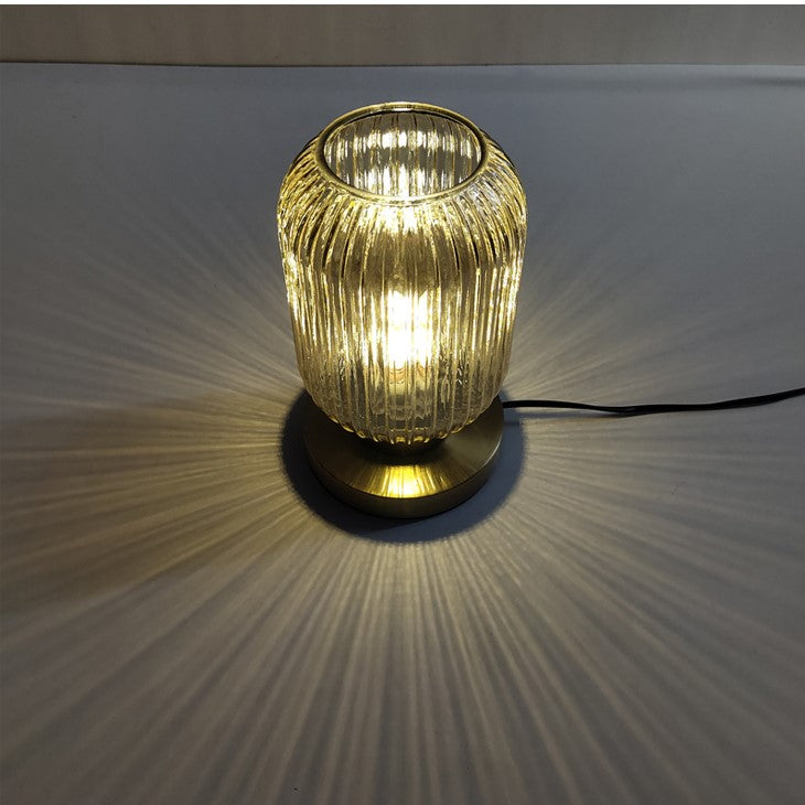 Nordic Glass Table Lamp – Modern Stained Glass Accent Light