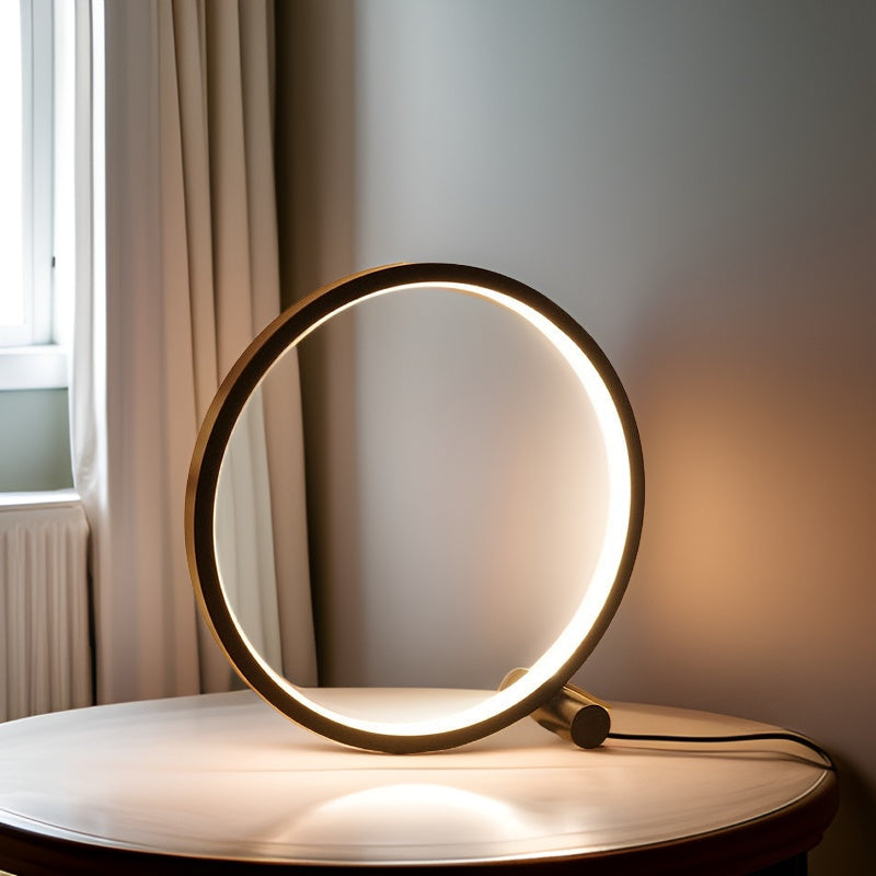 LED Dimmable Minimalist Round Table Lamp - RumiLight