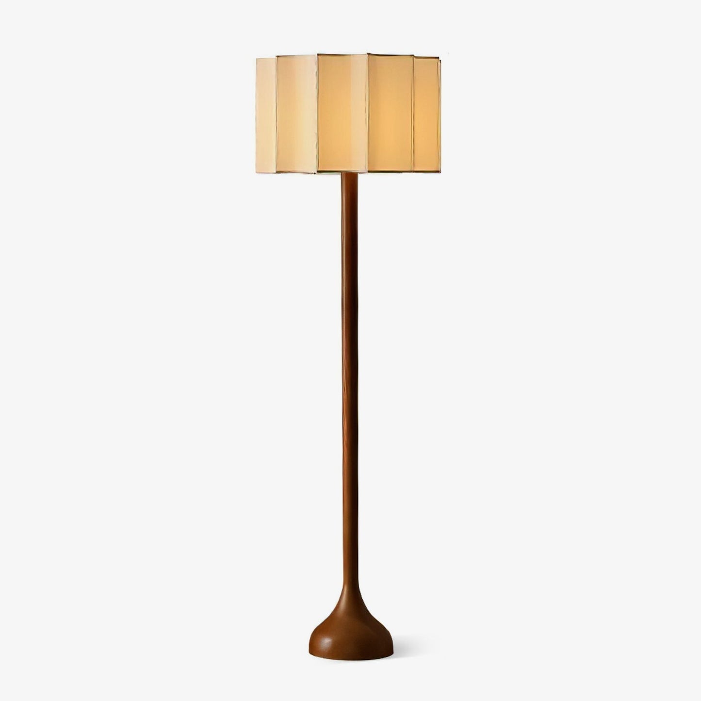 Hakka Floor Lamp LED Oak Base Indoor Lighting Beige Shade