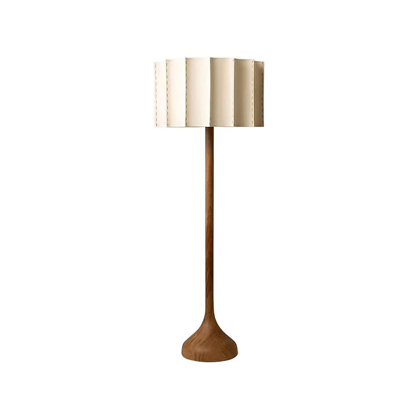 Hakka Floor Lamp LED Oak Base Indoor Lighting Beige Shade