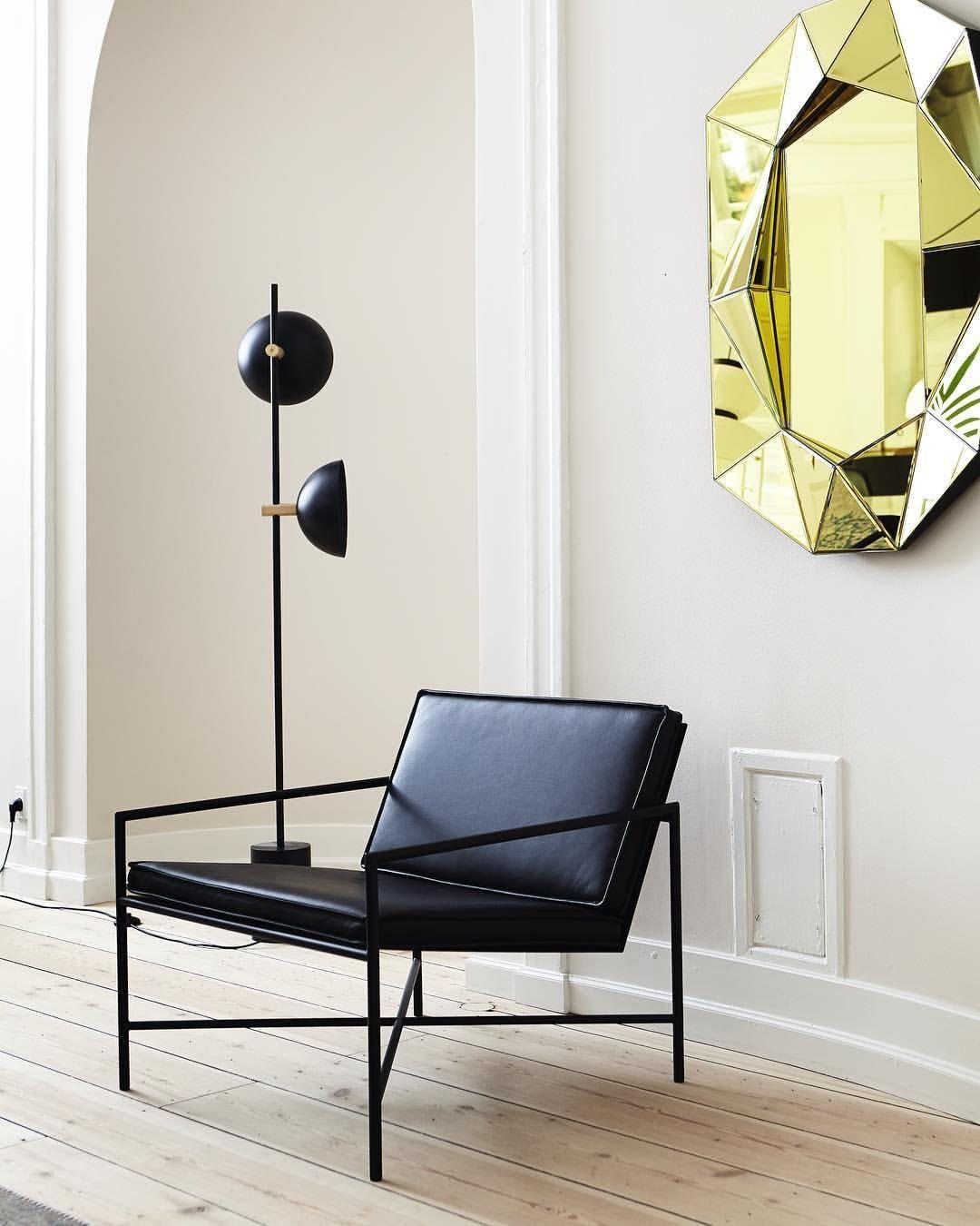 Studio Floor Lamp with LED, Black Metal, Indoor Lighting