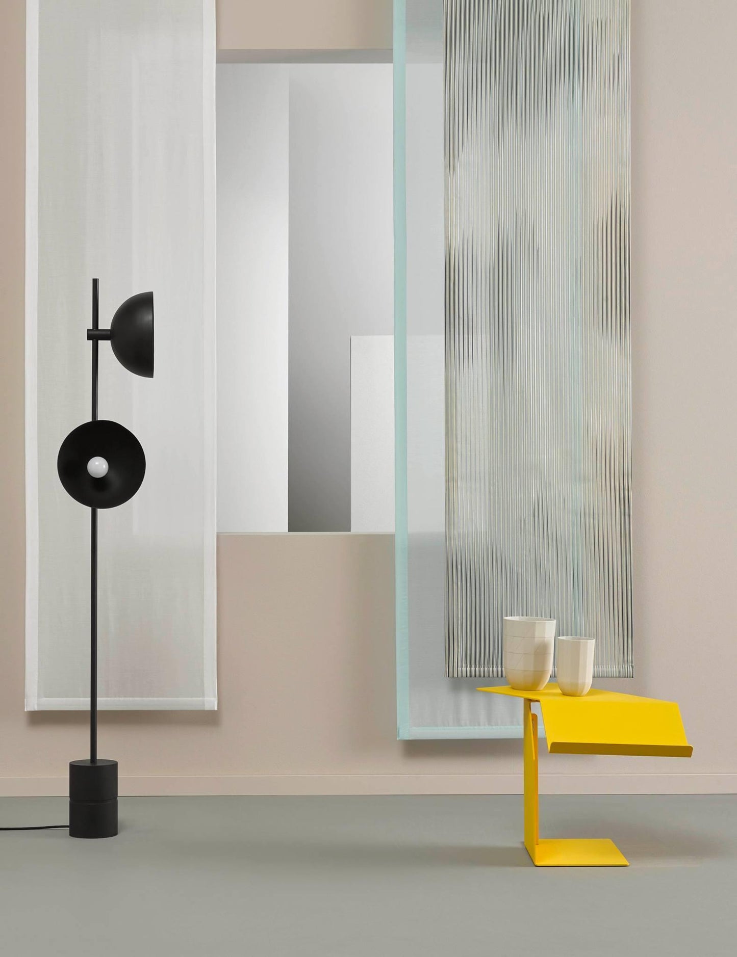 Studio Floor Lamp with LED, Black Metal, Indoor Lighting