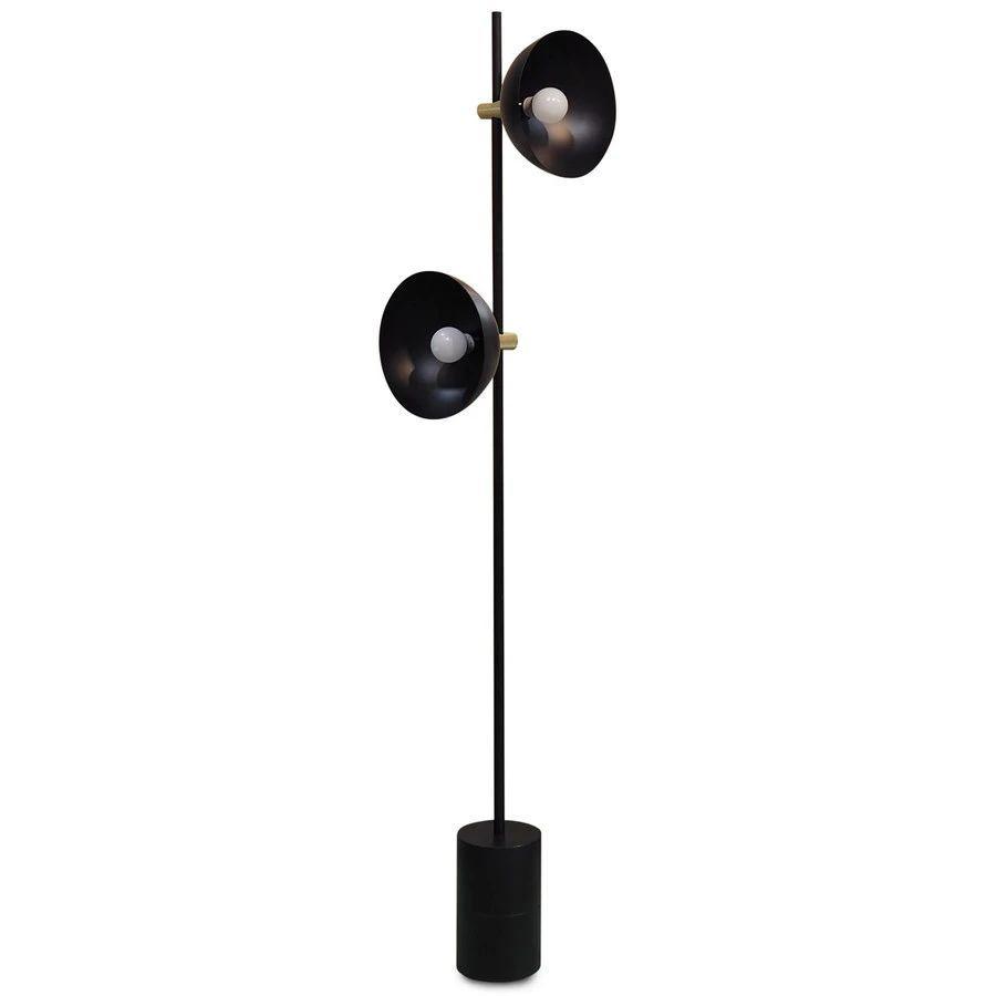 Studio Floor Lamp with LED, Black Metal, Indoor Lighting