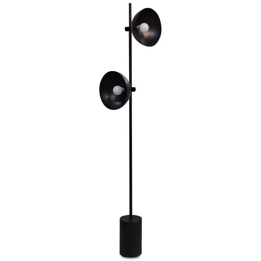 Studio Floor Lamp with LED, Black Metal, Indoor Lighting