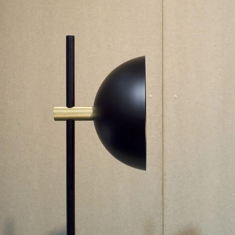 Studio Floor Lamp with LED, Black Metal, Indoor Lighting