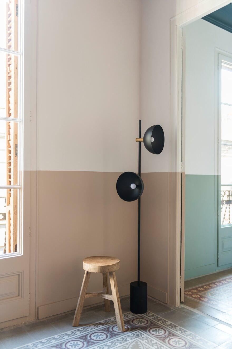 Studio Floor Lamp with LED, Black Metal, Indoor Lighting