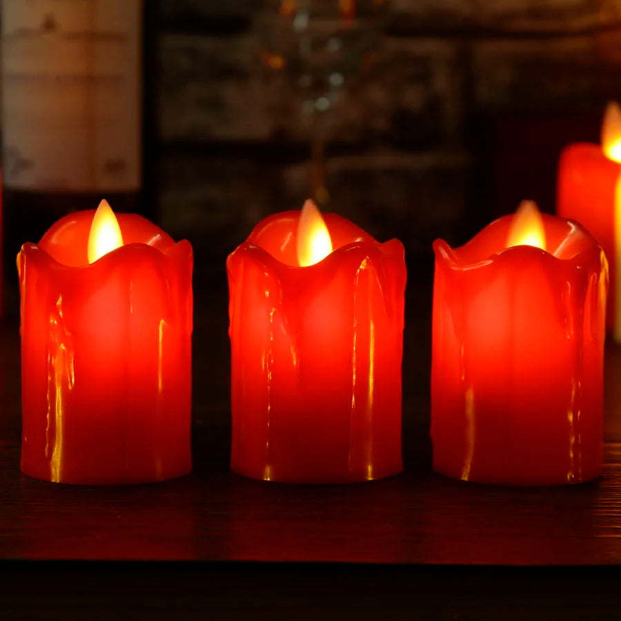LED Flameless Tea Lights for Parties and Birthdays - Set of 3