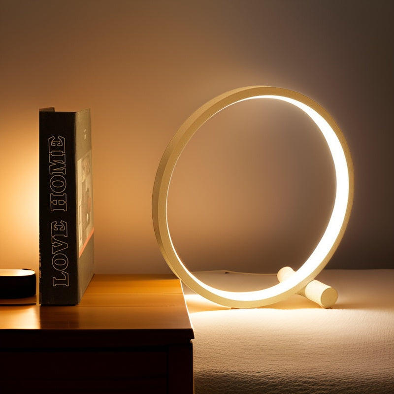 LED Dimmable Minimalist Round Table Lamp - RumiLight