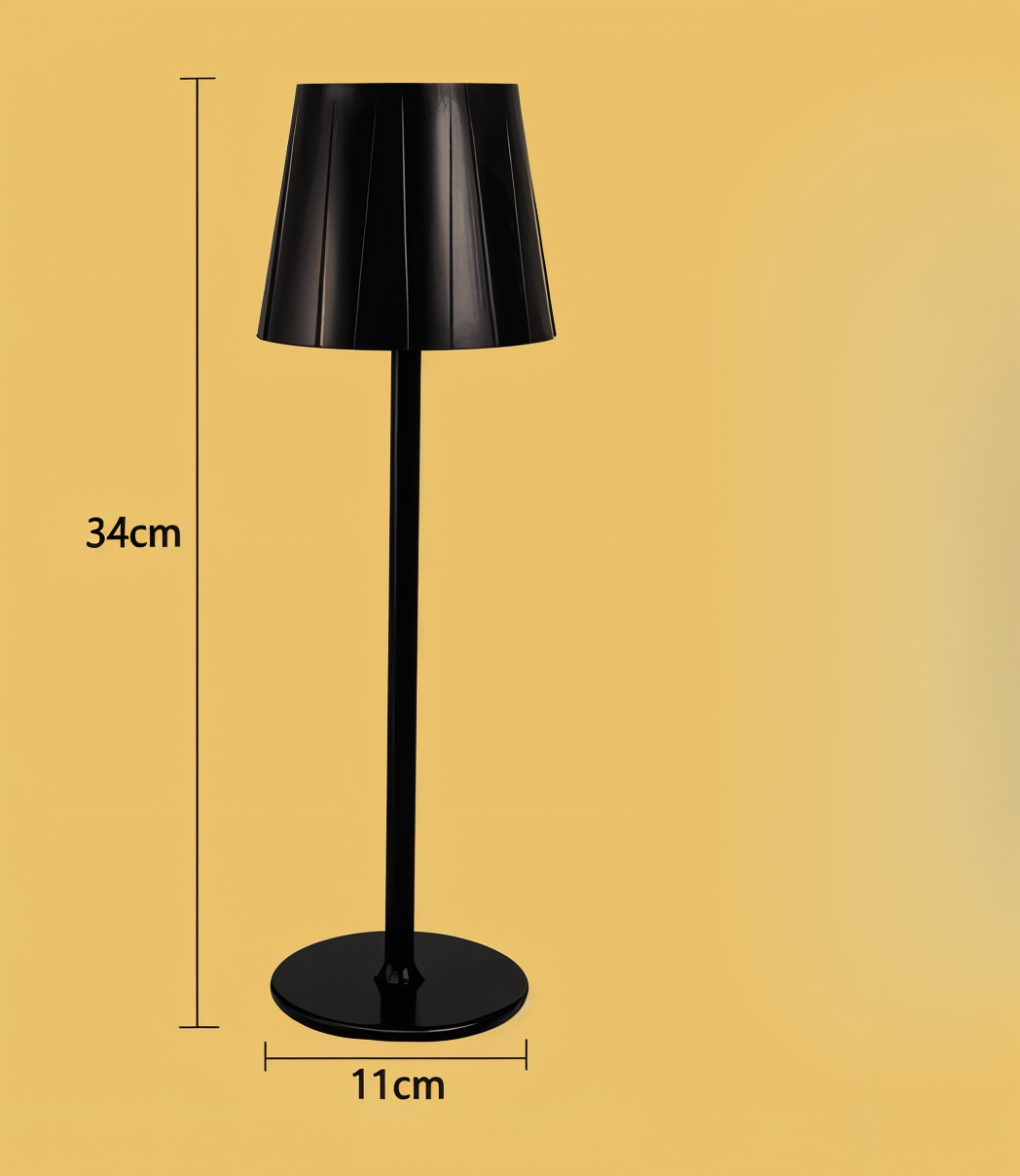 AcrylLume Wireless LED Table Lamp with Pleated Design
