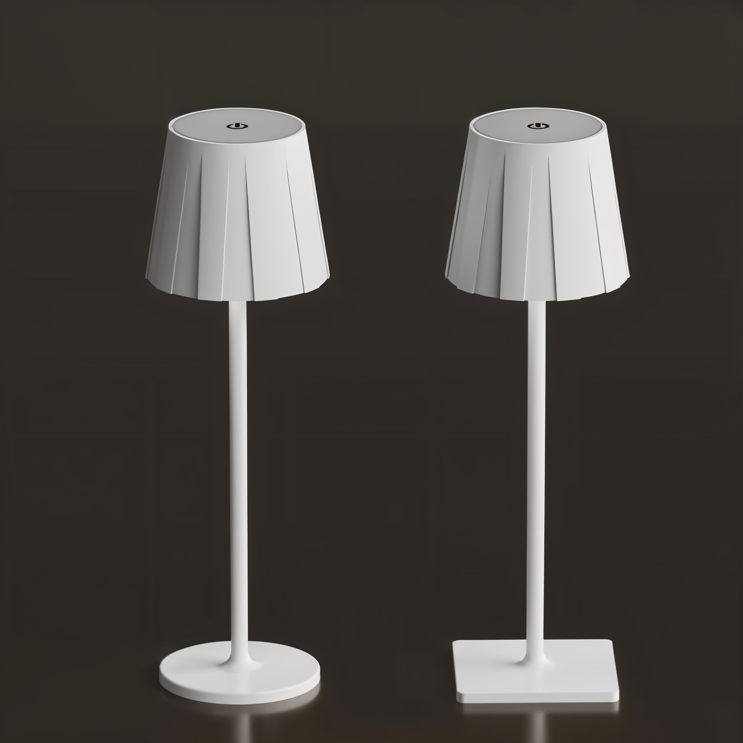 AcrylLume Wireless LED Table Lamp with Pleated Design