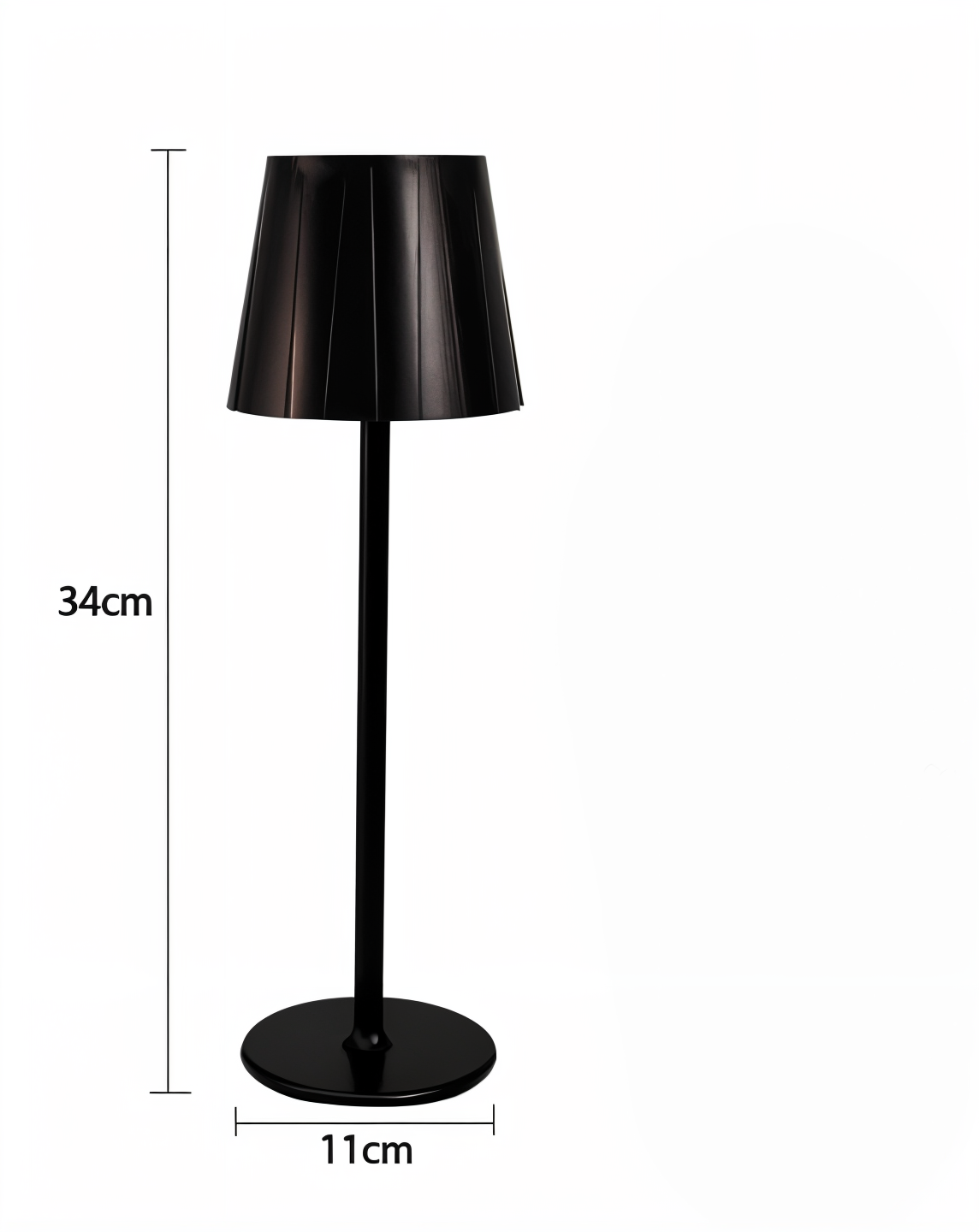 AcrylLume Wireless LED Table Lamp with Pleated Design