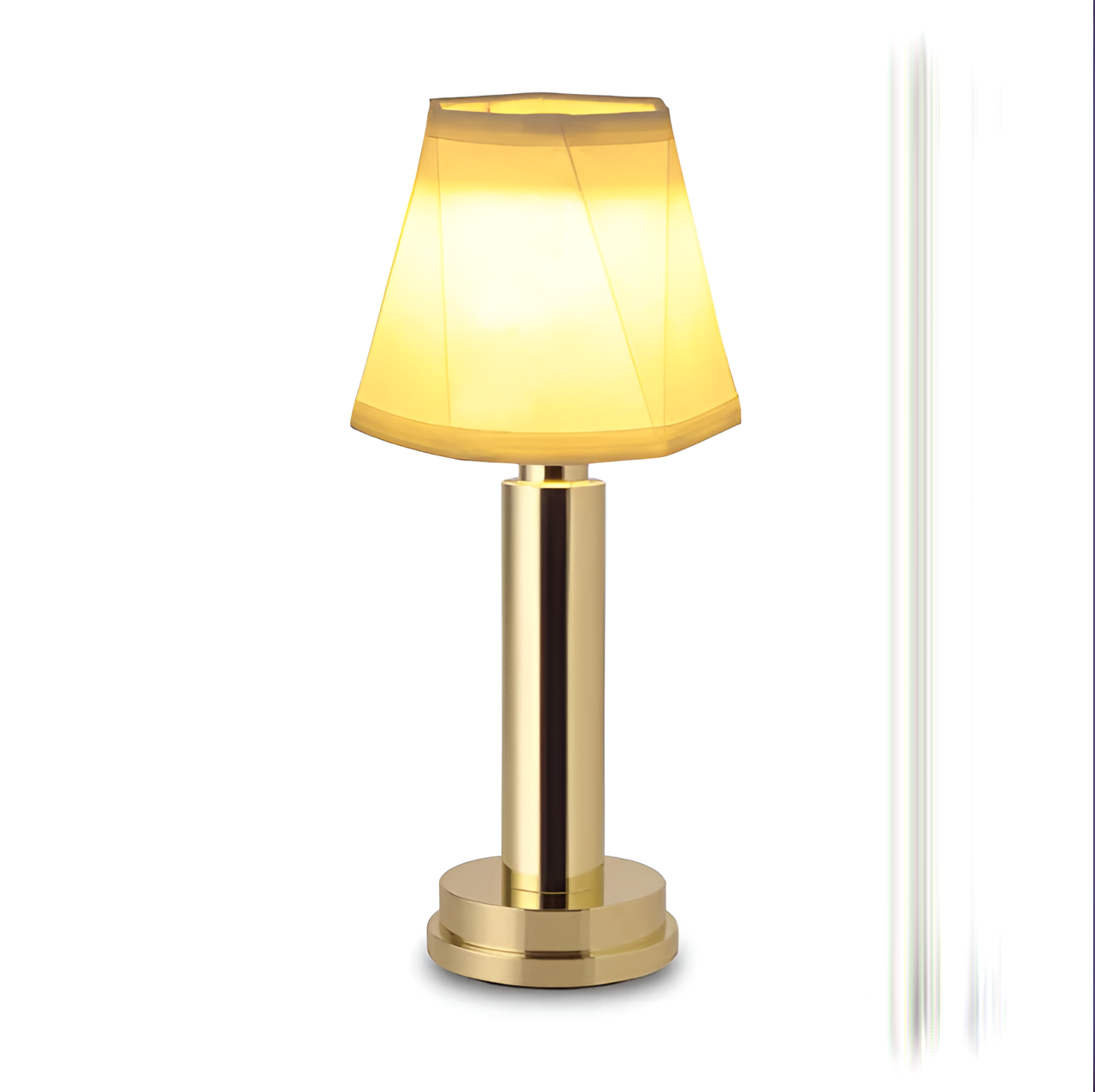 Vintage Flare Dimmable Aluminium Table Lamp with Fabric Shade