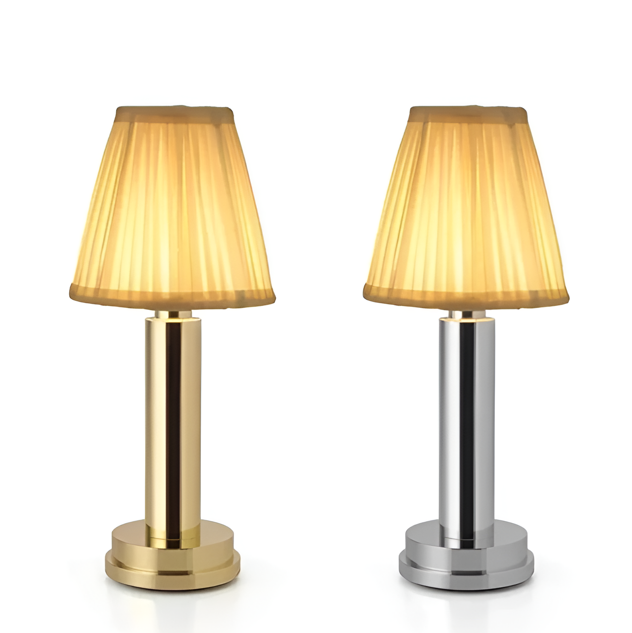 Vintage Flare Dimmable Aluminium Table Lamp with Fabric Shade