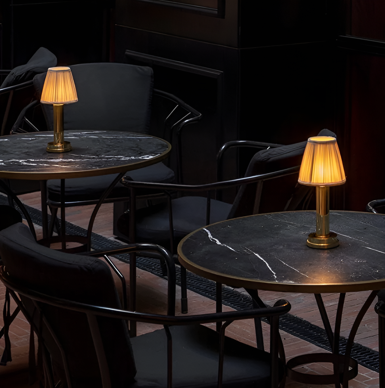 Vintage Flare Dimmable Aluminium Table Lamp with Fabric Shade