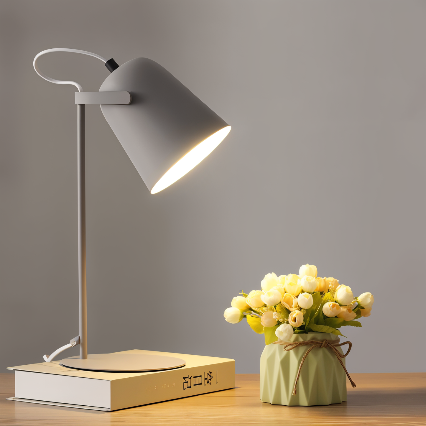 Macaron Desk Lamp - Adjustable Nordic Yellow Table Light