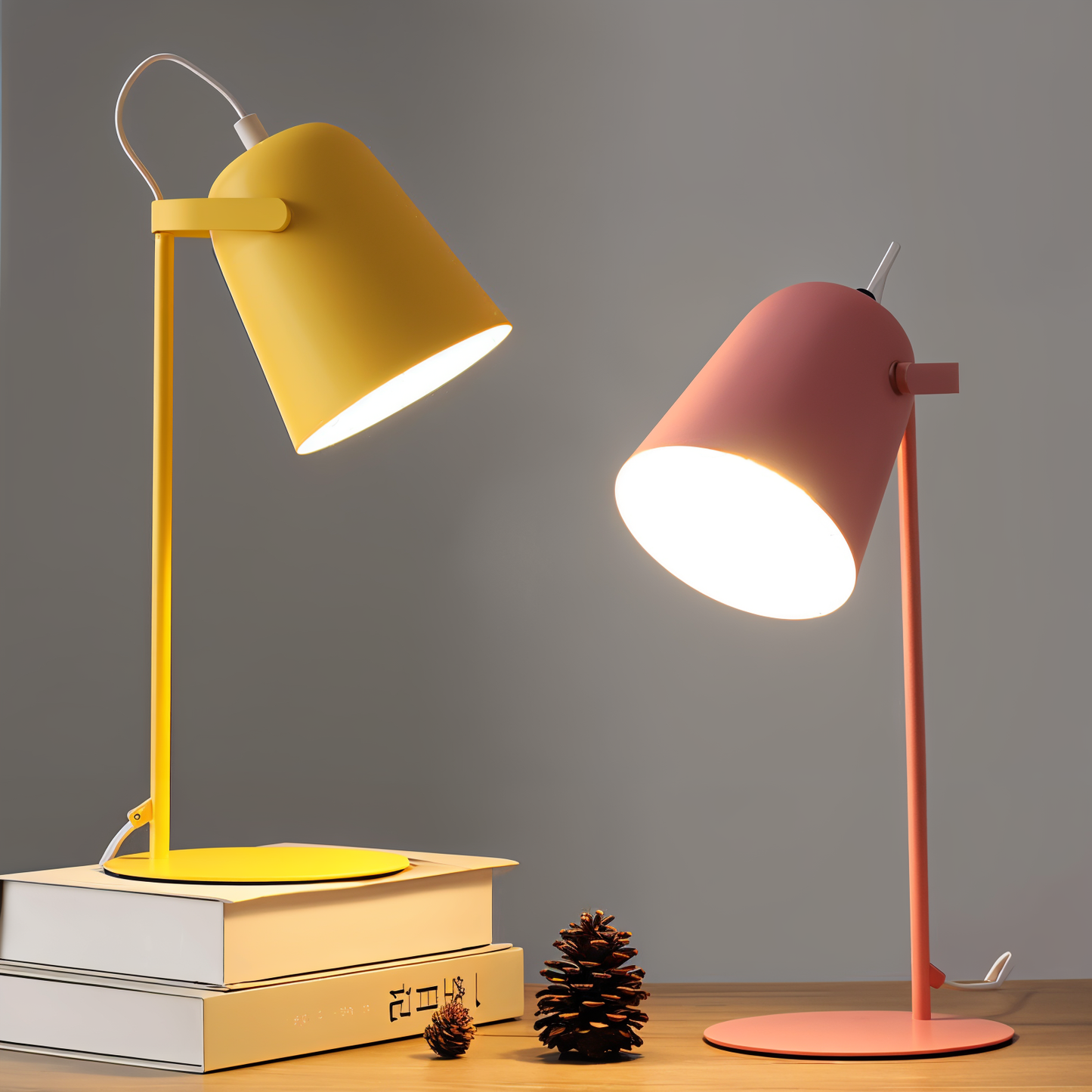 Macaron Desk Lamp - Adjustable Nordic Yellow Table Light