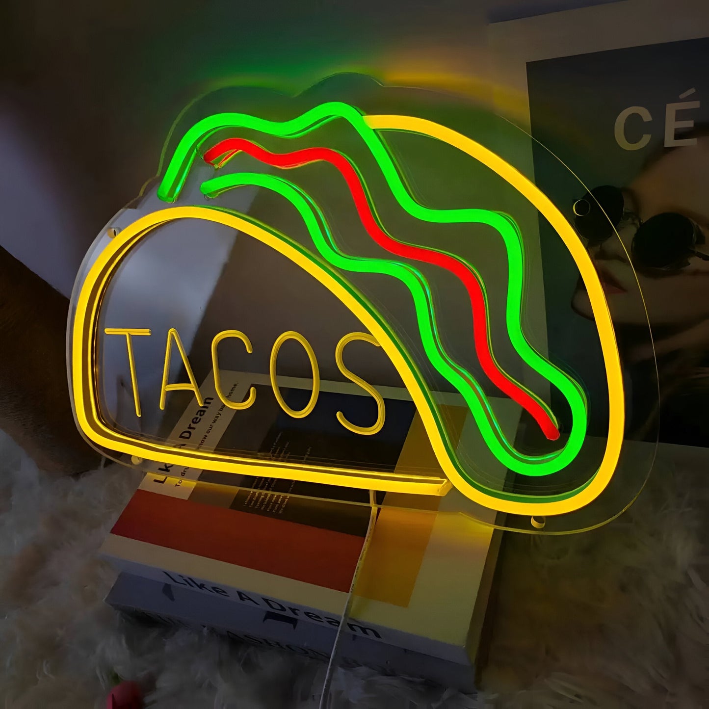 Fast Food Neon Sign - Colorful USB LED Night Light