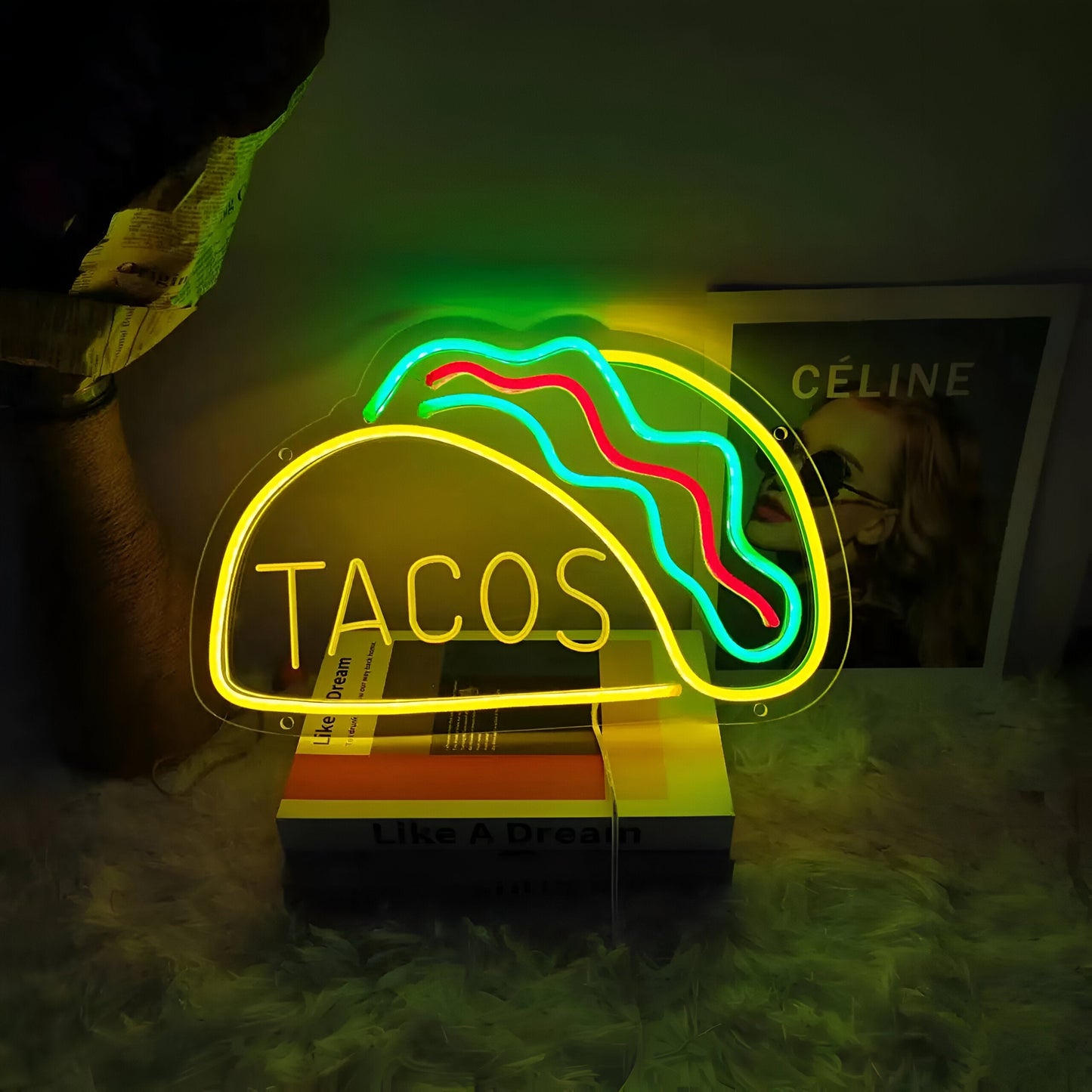 Fast Food Neon Sign - Colorful USB LED Night Light
