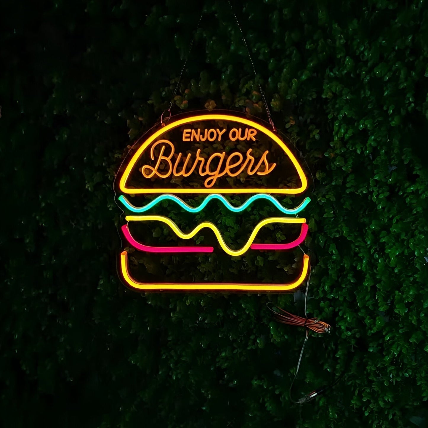 Fast Food Neon Sign - Colorful USB LED Night Light